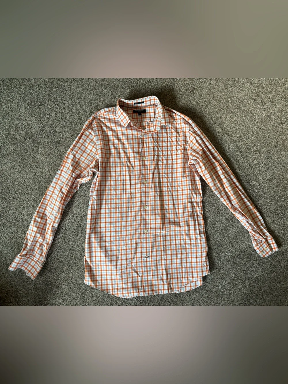 Banana Republic Men’s Camden Fit Non-Iron Dress Shirt Large Tall Plaid